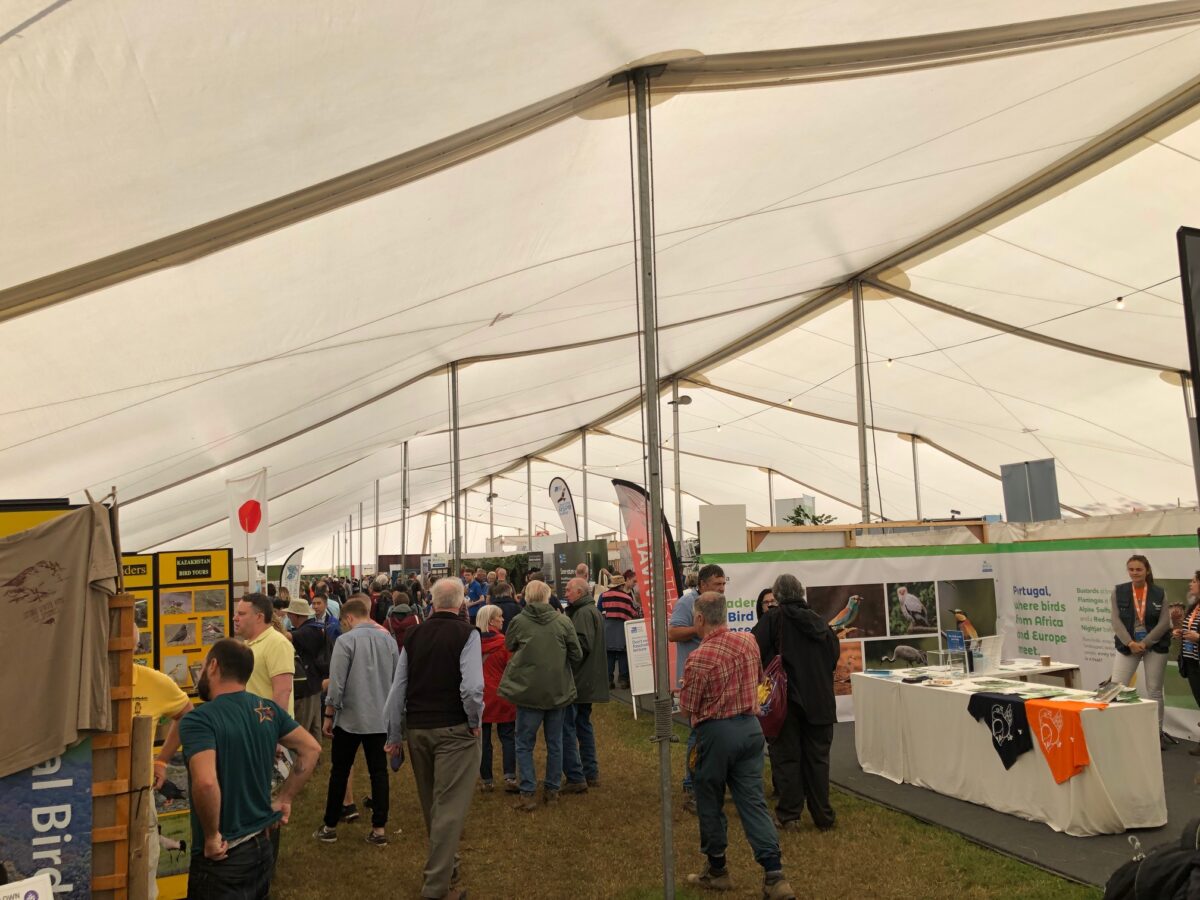 Birdfair tent and booths