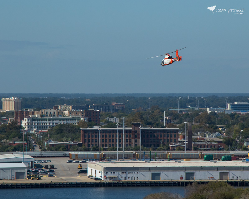 View of Charleston as a helicopter flew by