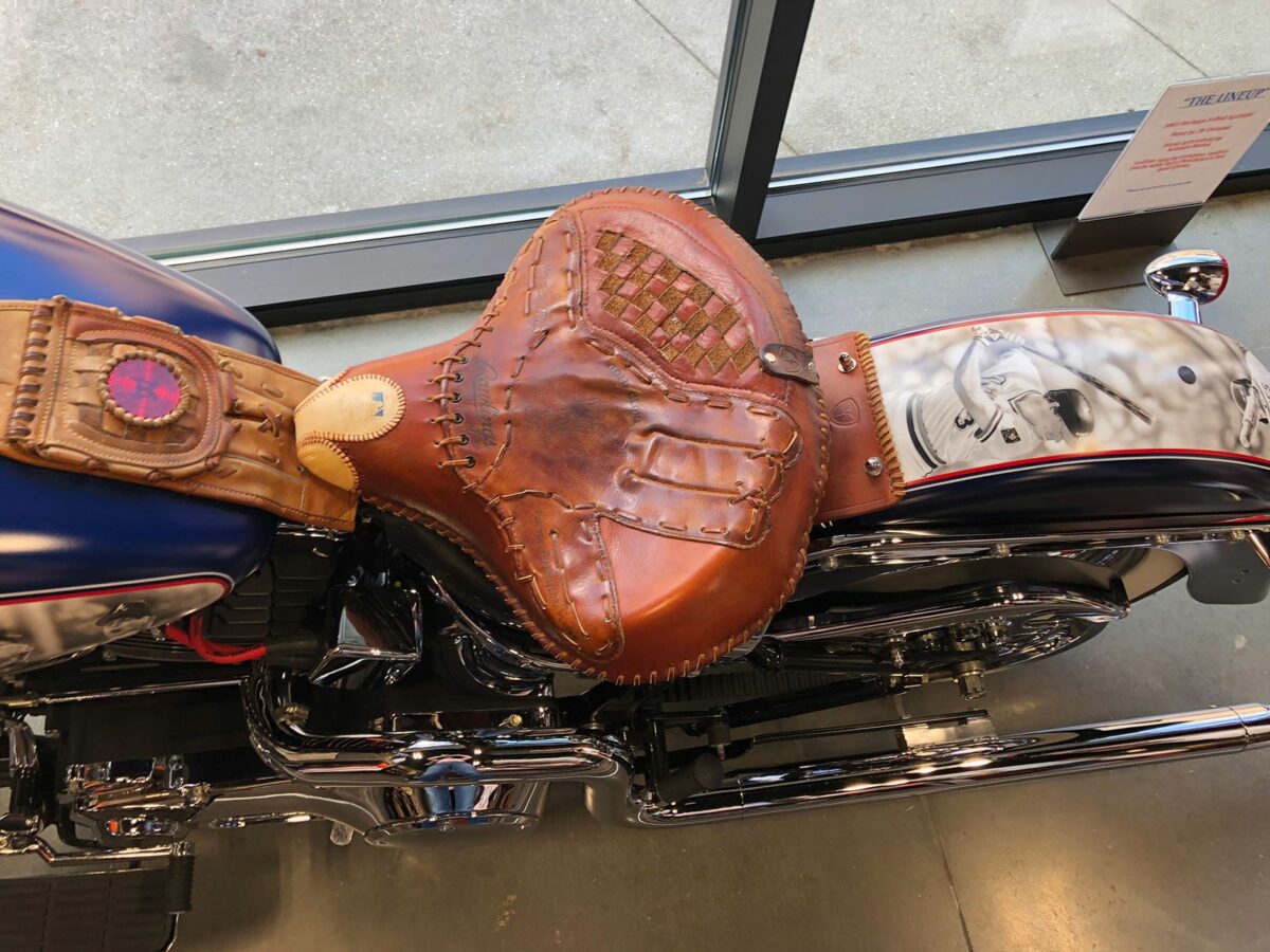 Chipper Jones Motorcycle Baseball Glove Seat