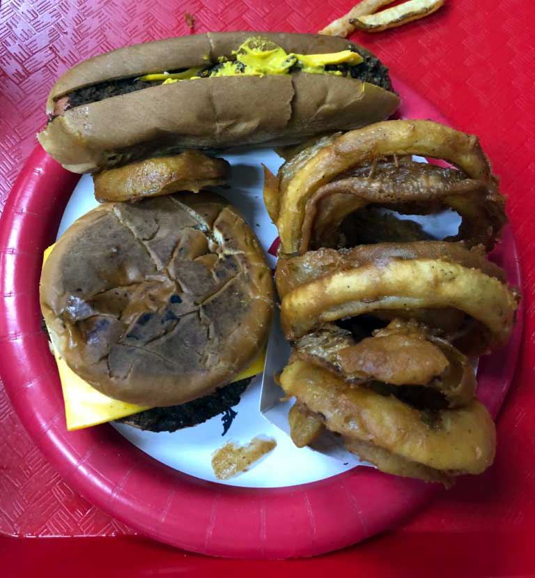 Combo #2 - Chili Cheese Hamburger and Chili Cheese Dog