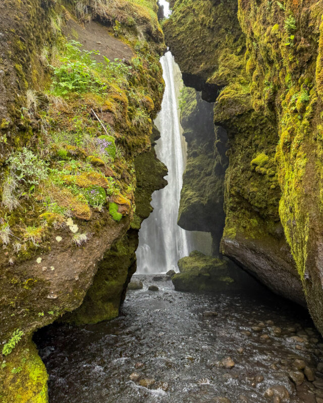Gljúfrabúi hidden waterfall