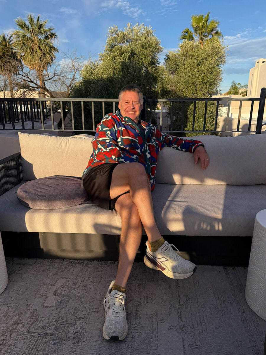 Pete on our private balcony